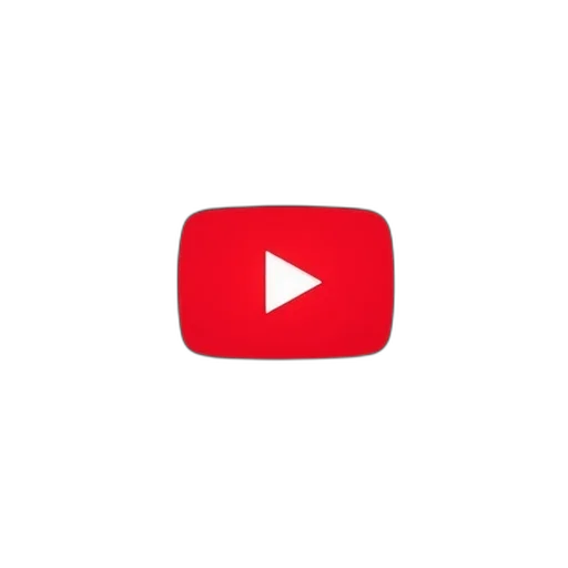 youtube, logo, shown, here transparent PNG cut-out