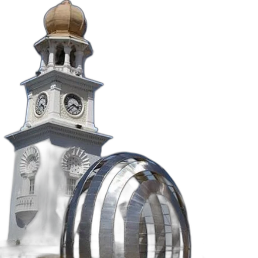 bottle, crown, 3d render, photorealistic, concept art, white, clock, tower transparent PNG cut-out