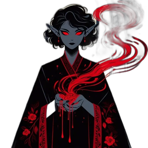 staff, concept art, fantasy art, pixel art, comic book art, fire, red, dark transparent PNG cut-out