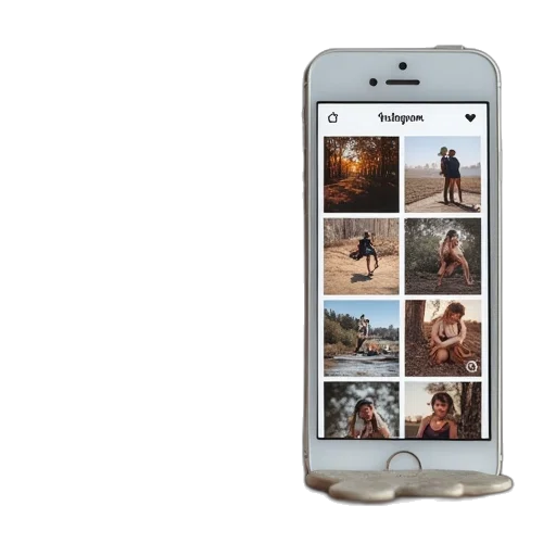 earth tones, two, iphones, showing, series, instagram, posts transparent PNG cut-out