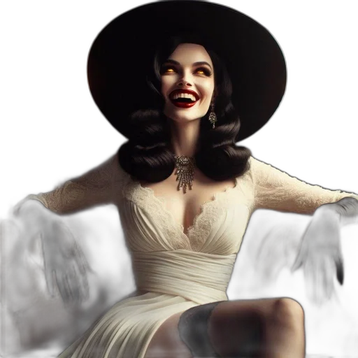 dress, hat, crown, photorealistic transparent PNG cut-out