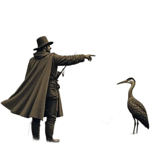 animal, weapon, jacket, staff, concept art, pixel art, fantasy art, 3d render transparent PNG cut-out