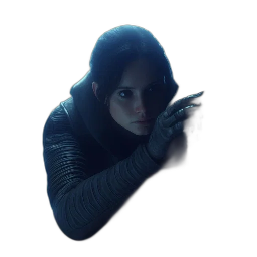 jacket, weapon, face, robot, concept art, cyberpunk, comic book art, photorealistic transparent PNG cut-out