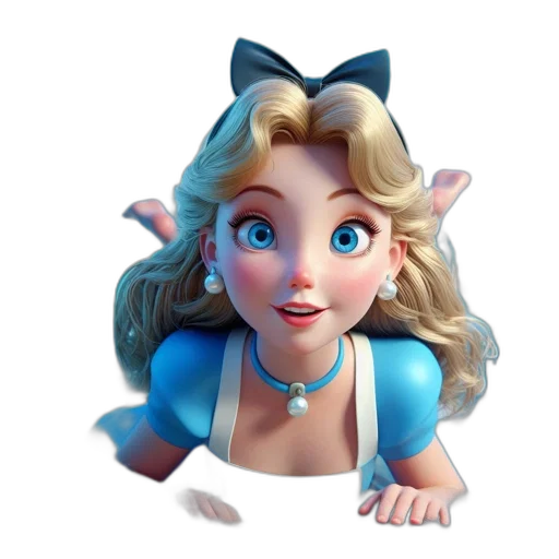 face, 3d render, concept art, fantasy art, photorealistic, blonde-haired, female, character transparent PNG cut-out