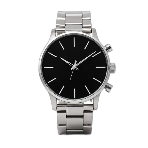 jewelry, monochrome, silver, black, wristwatch, dial, casing, metal transparent PNG cut-out