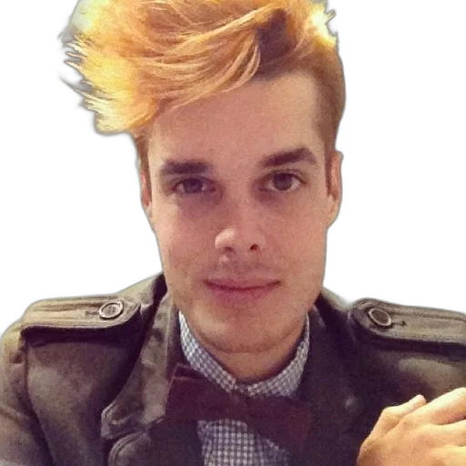 jacket, hair, staff, cartoon, photorealistic, stylish, young, man transparent PNG cut-out