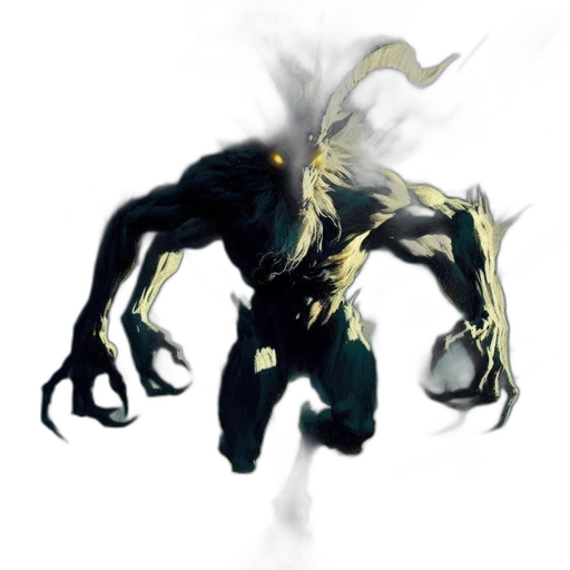 creature, dragon, mask, staff transparent PNG cut-out