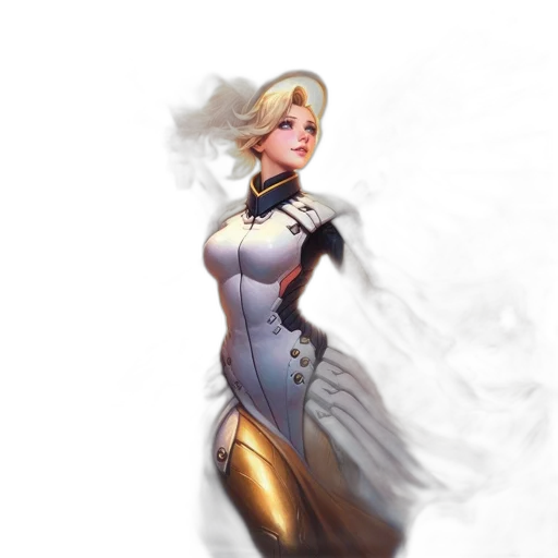 dress, staff, robot, weapon, concept art, fantasy art, comic book art, 3d render transparent PNG cut-out