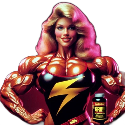 comic book art, muscular, woman, red, hair, black, outfit, yellow transparent PNG cut-out