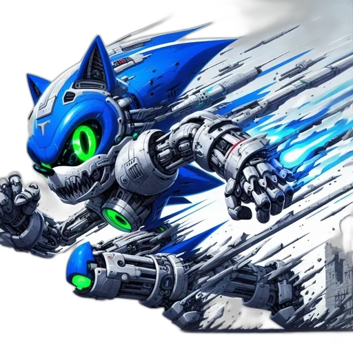 weapon, robot, animal, creature, concept art, pixel art, comic book art, fantasy art transparent PNG cut-out