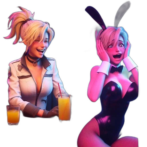 concept art, pixel art, 3d render, anime, neon lights, neon, animated, character transparent PNG cut-out