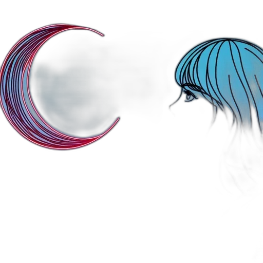 hair, mask, creature, anime, concept art, fantasy art, watercolor, outer space transparent PNG cut-out