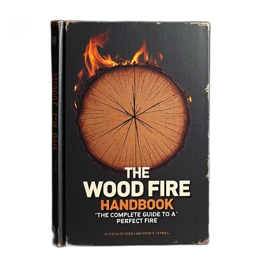 fire, book, titled, wood, handbook, large, detailed, image transparent PNG cut-out