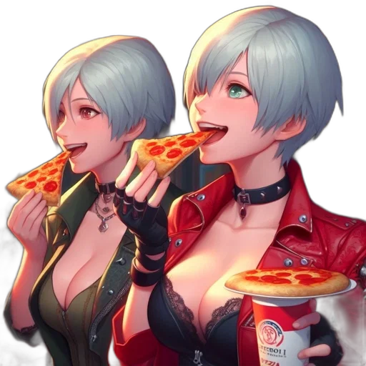 food, jacket, concept art, anime, 3d render, pixel art, neon lights, red transparent PNG cut-out