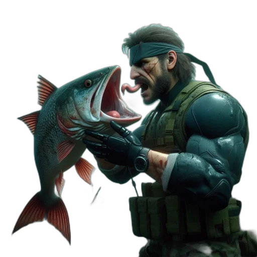 weapon, animal, creature, concept art, fantasy art, pixel art, photorealistic, underwater transparent PNG cut-out