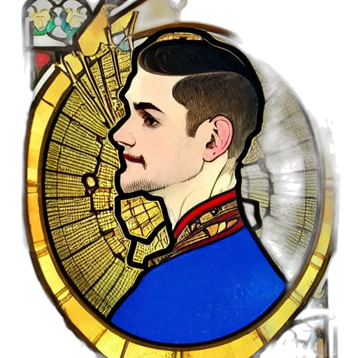 crown, staff, face, fantasy art transparent PNG cut-out