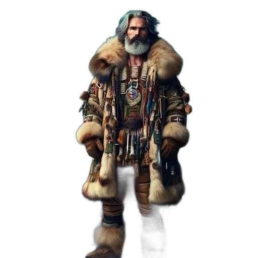 jacket, animal, creature, staff, concept art, fantasy art, 3d render, pixel art transparent PNG cut-out