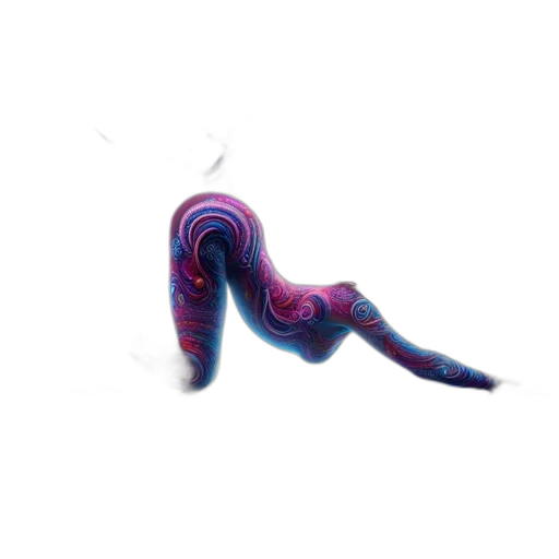 hair, dragon, creature, animal, concept art, vaporwave, 3d render, fantasy art transparent PNG cut-out