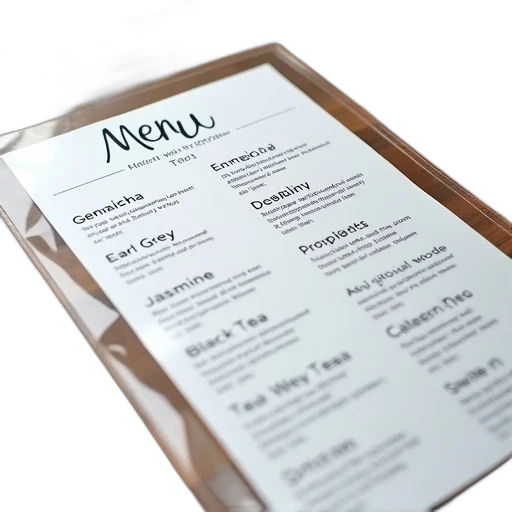 food, menu, list, tea, options, displayed, wooden, surface transparent PNG cut-out