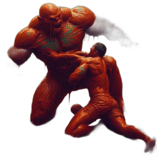 creature, robot, concept art, comic book art, photorealistic, pixel art, fire, outer space transparent PNG cut-out
