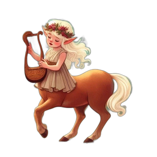 staff, animal, fantasy art, concept art, watercolor, cartoon, tranquil, forest transparent PNG cut-out
