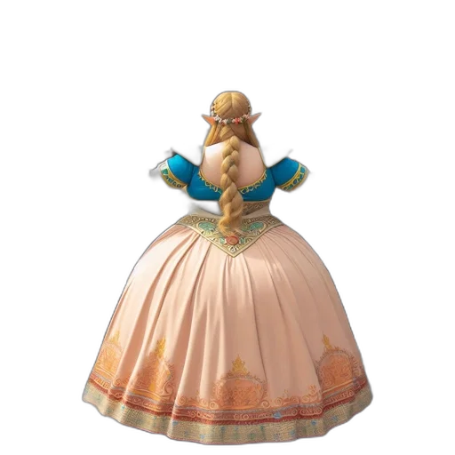 dress, crown, hat, jewelry, 3d render, concept art, fantasy art, photorealistic transparent PNG cut-out
