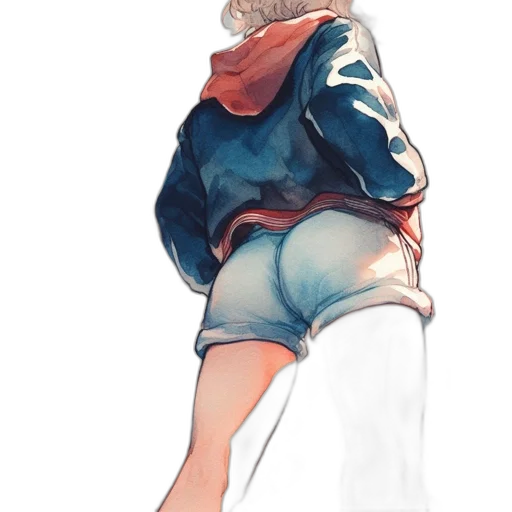 jacket, dress, staff, creature, watercolor, concept art, anime, pixel art transparent PNG cut-out