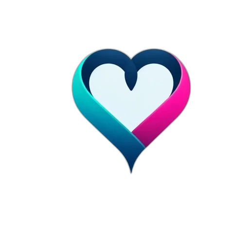 staff, jewelry, blue, colorful, pastel, neon, minimalistic, heart-shaped transparent PNG cut-out