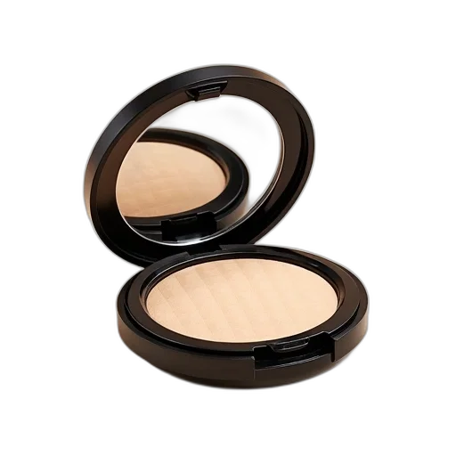 compact, powder, houndstooth, pattern, displayed, lid, open, revealing transparent PNG cut-out