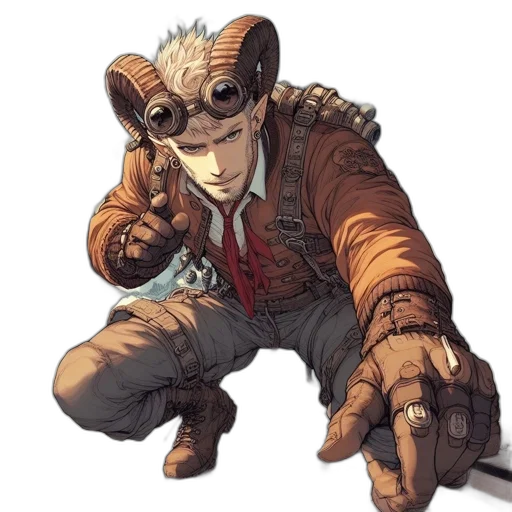 staff, animal, creature, mask, concept art, comic book art, fantasy art, watercolor transparent PNG cut-out
