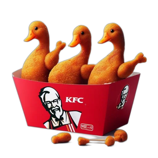 food, animal, crown, 3d render, photorealistic, image, three, duck-shaped transparent PNG cut-out