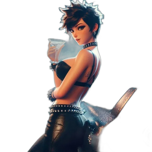 weapon, staff, concept art, fantasy art, cyberpunk, comic book art, adult, female transparent PNG cut-out