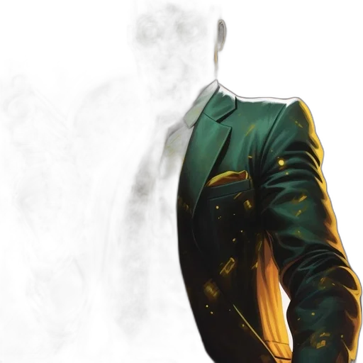 jacket, mask, dress, weapon, concept art, photorealistic, fantasy art, comic book art transparent PNG cut-out