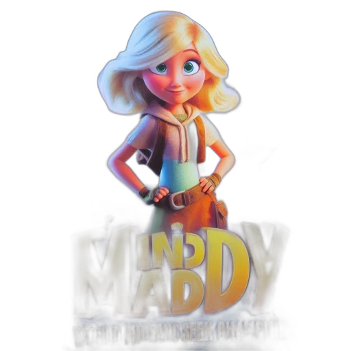 dress, 3d render, concept art, cartoon, fantasy art, poster, mindy, maddie transparent PNG cut-out