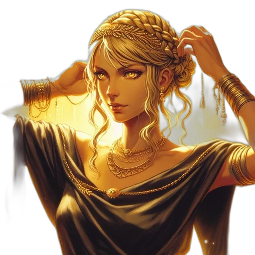jewelry, dress, crown, fantasy art, concept art, comic book art, pixel art, fire transparent PNG cut-out