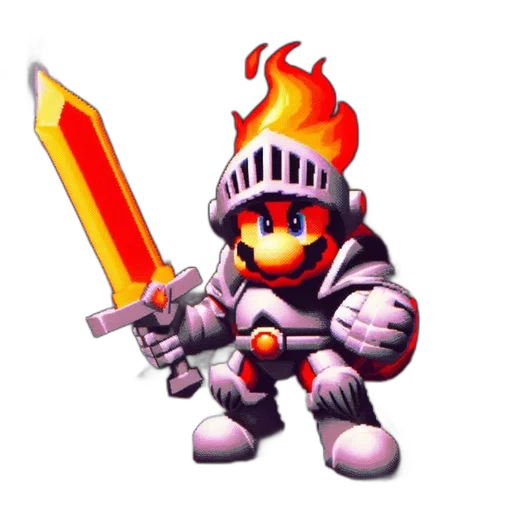 weapon, sword, staff, robot, pixel art, concept art, fantasy art, 3d render transparent PNG cut-out