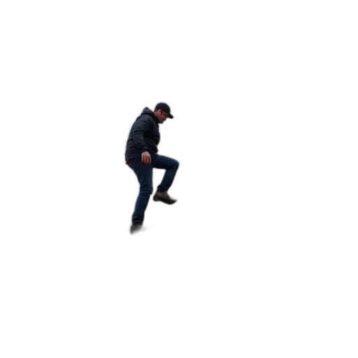 shoes, jacket, pixel art, 3d render, concept art, person, climbing, steep transparent PNG cut-out