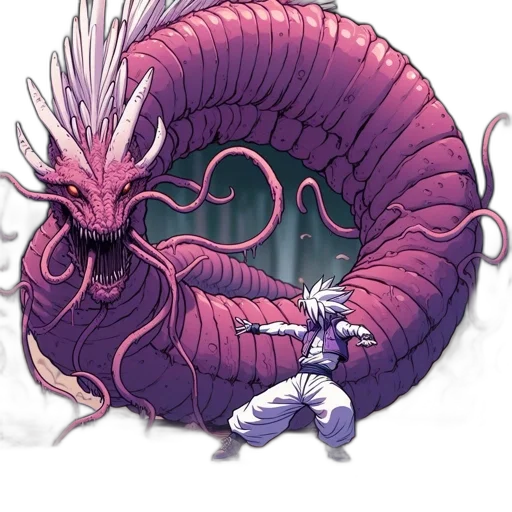 dragon, creature, animal, staff, concept art, pixel art, fantasy art, comic book art transparent PNG cut-out