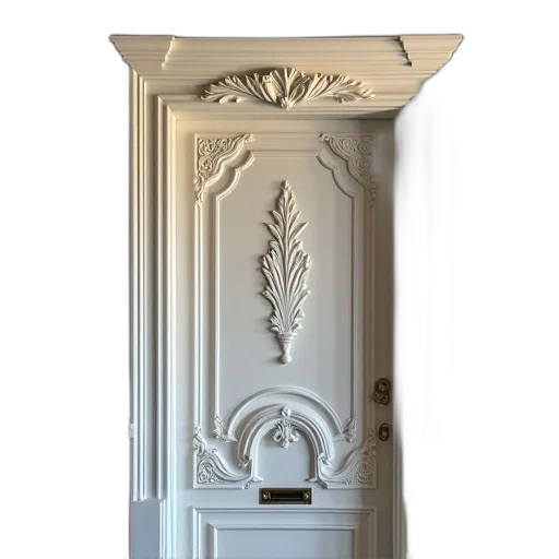 furniture, crown, 3d render, photorealistic, bracket, cover, door, panel transparent PNG cut-out