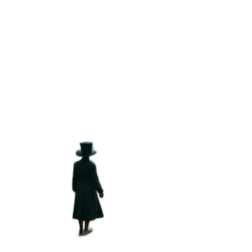 hat, dress, umbrella, staff, concept art, pixel art, 3d render, anime transparent PNG cut-out