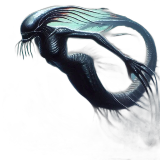 dragon, creature, animal, hair, concept art, fantasy art, photorealistic, watercolor transparent PNG cut-out