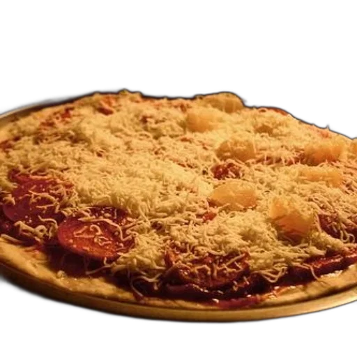 food, crown, 3d render, photorealistic, homemade, pizza, pepperoni, cheese transparent PNG cut-out