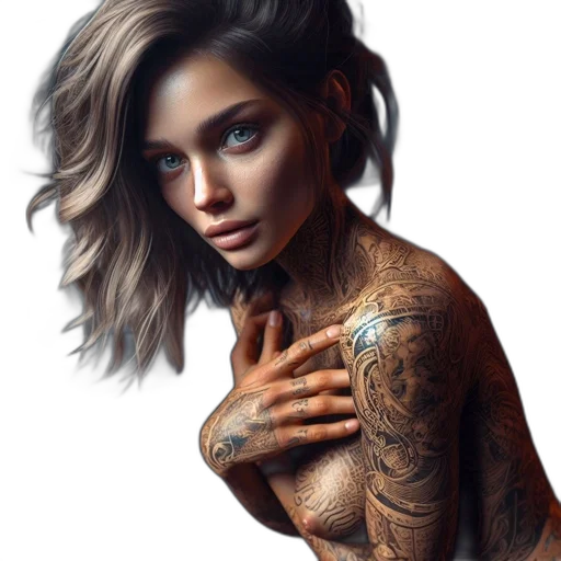 jewelry, face, dress, photorealistic transparent PNG cut-out