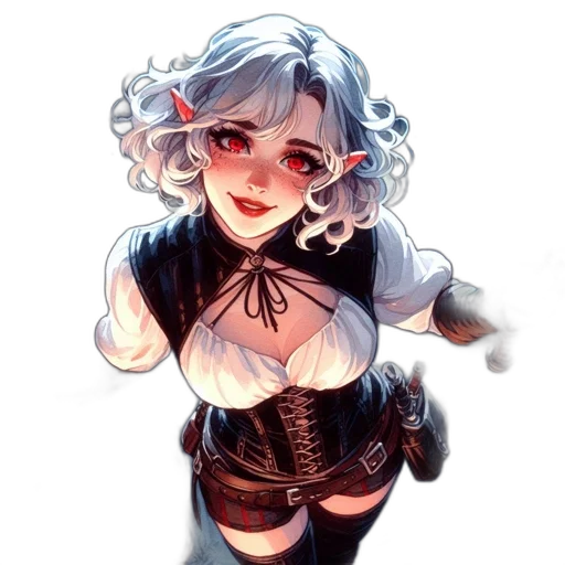 dress, staff, weapon, fantasy art, concept art, pixel art, anime, monochrome transparent PNG cut-out