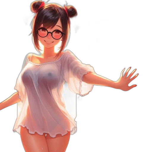 dress, staff, anime, concept art transparent PNG cut-out