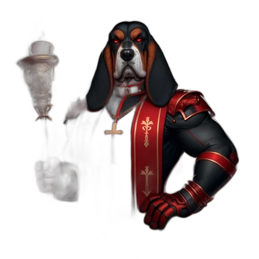 staff, animal, concept art, fantasy art, 3d render, pixel art, anthropomorphic, robed transparent PNG cut-out