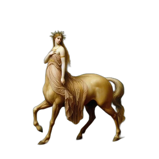 animal, crown, dress, staff, concept art, fantasy art, 3d render, photorealistic transparent PNG cut-out