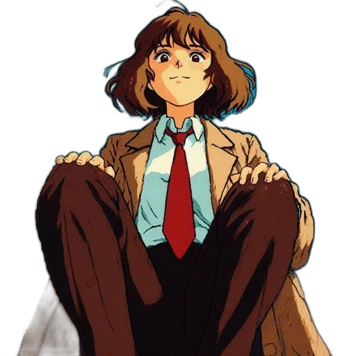jacket, face, staff, creature, anime, concept art, cartoon, pixel art transparent PNG cut-out