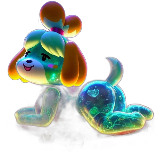 creature, animal, concept art, 3d render, vaporwave, fantasy art, underwater, pastel transparent PNG cut-out