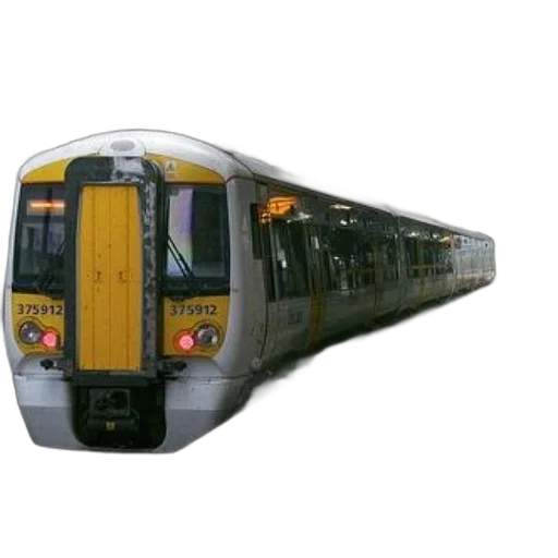 photorealistic, 3d render, yellow, silver, train, stopped, station, platform transparent PNG cut-out
